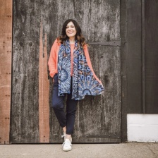 Peacock Scarf in Blue by Tilley & Grace